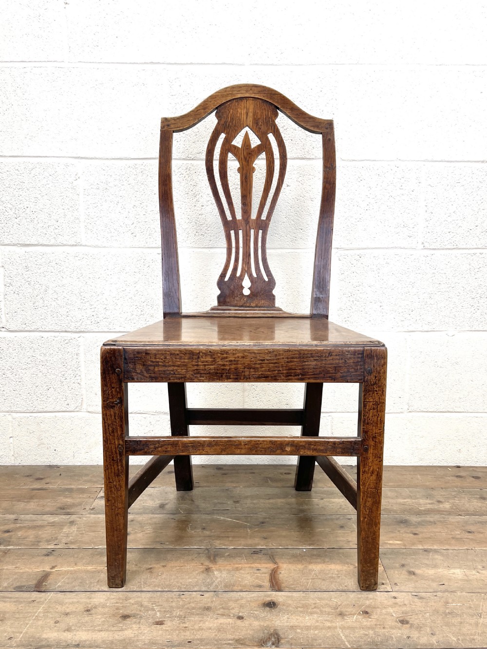 Set of Four Antique Welsh Oak Dining Chairs View III