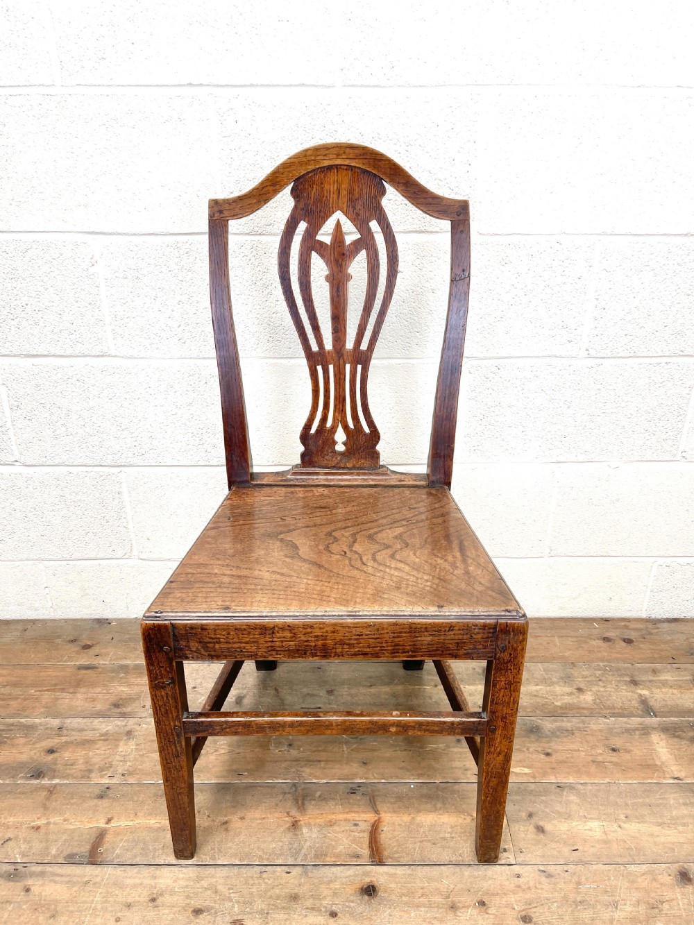 Set of Four Antique Welsh Oak Dining Chairs View V