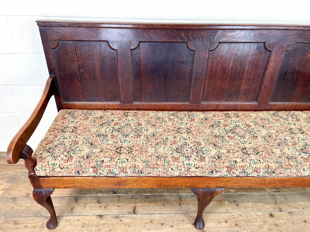 Antique George III Oak Settle Bench View V