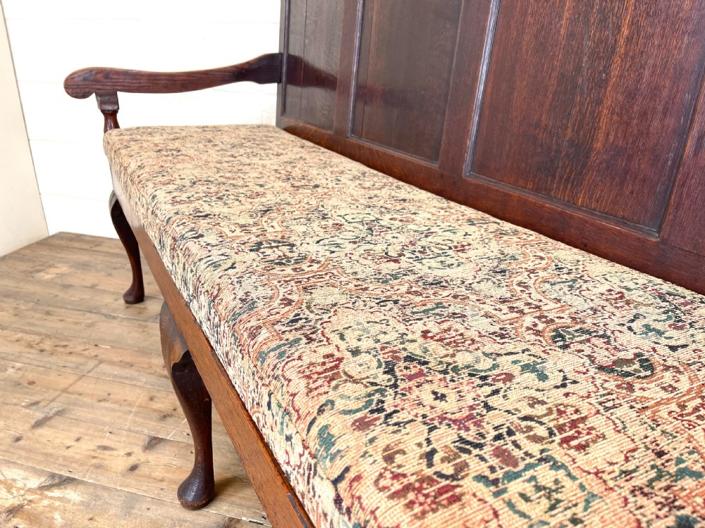 Antique George III Oak Settle Bench View VI