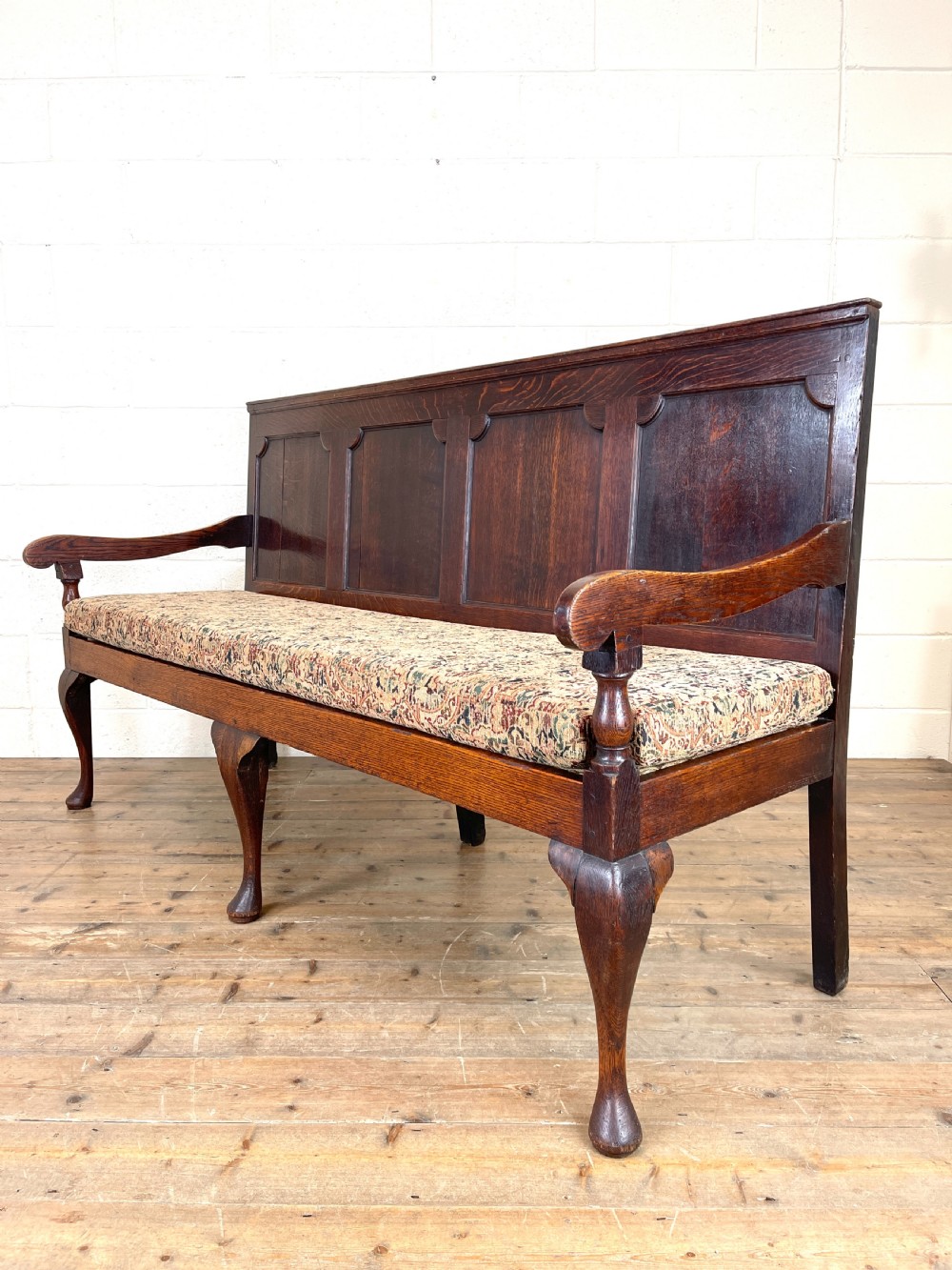Antique George III Oak Settle Bench View VII