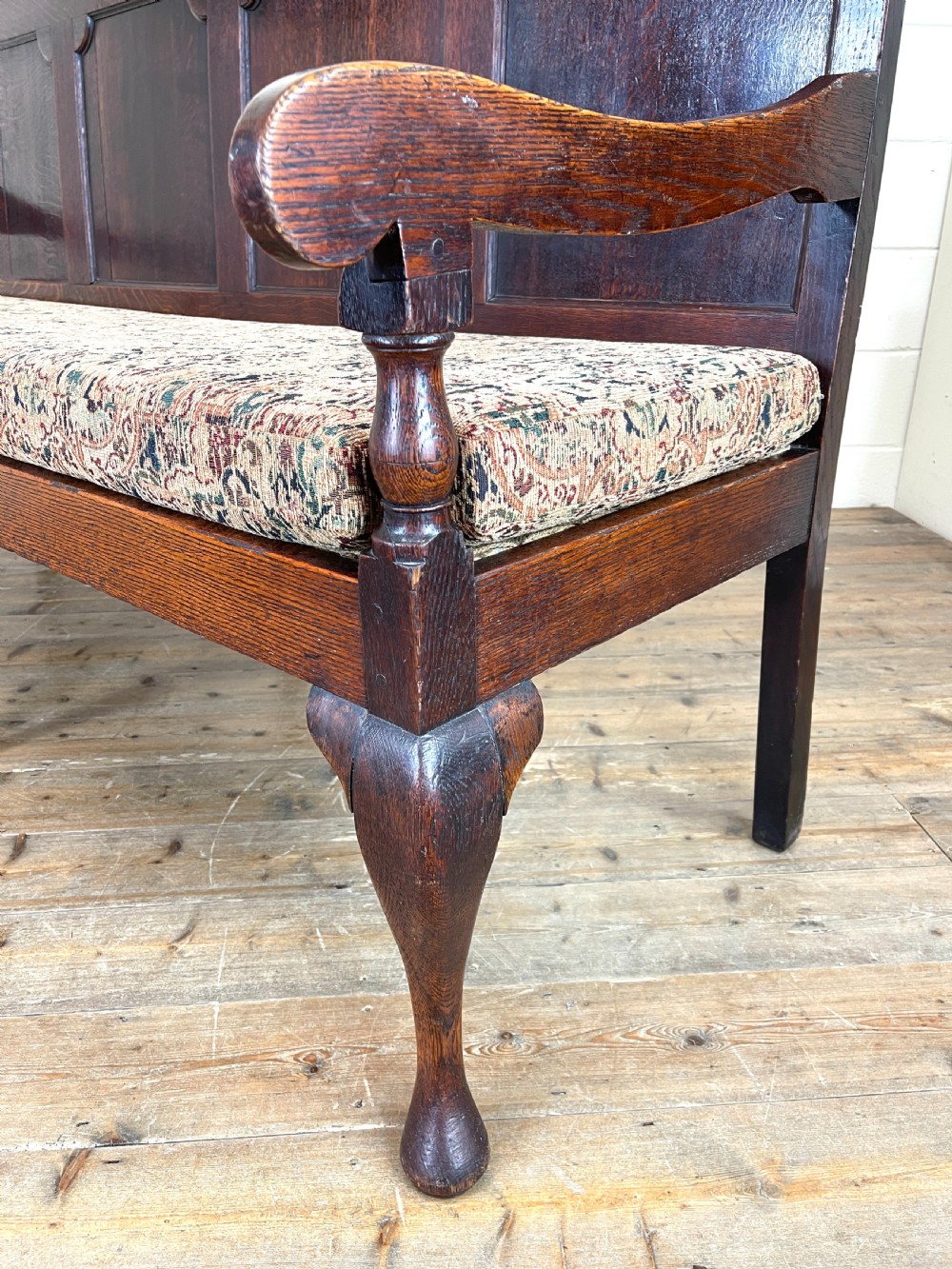 Antique George III Oak Settle Bench View VIII