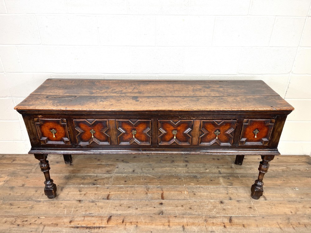 Antique 18th Century Geometric Dresser Base View III