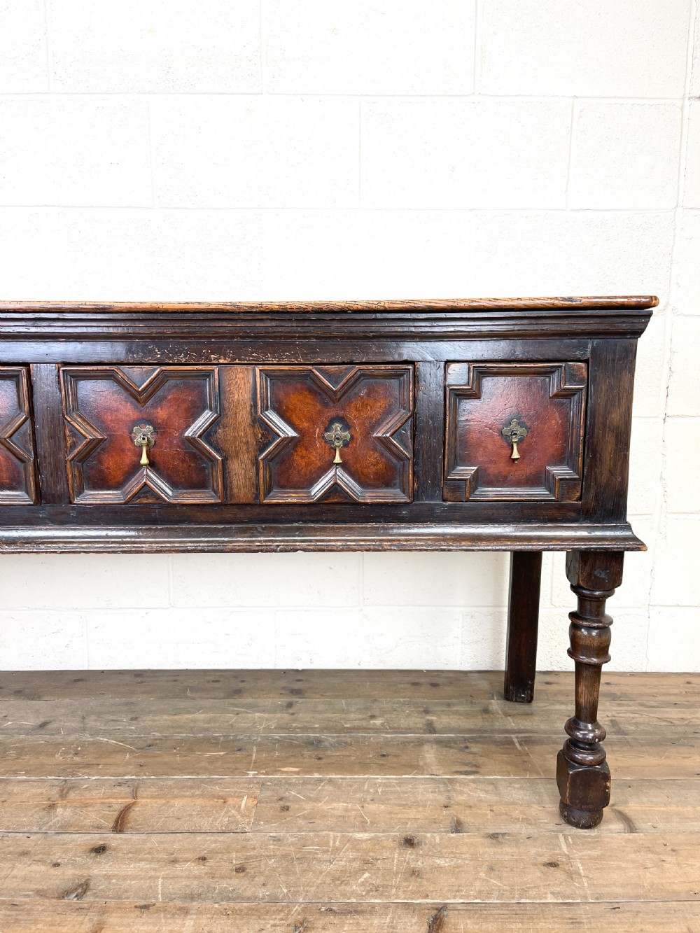 Antique 18th Century Geometric Dresser Base View IV
