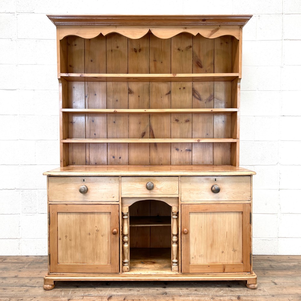 Antique Pine Farmhouse Kitchen Dresser