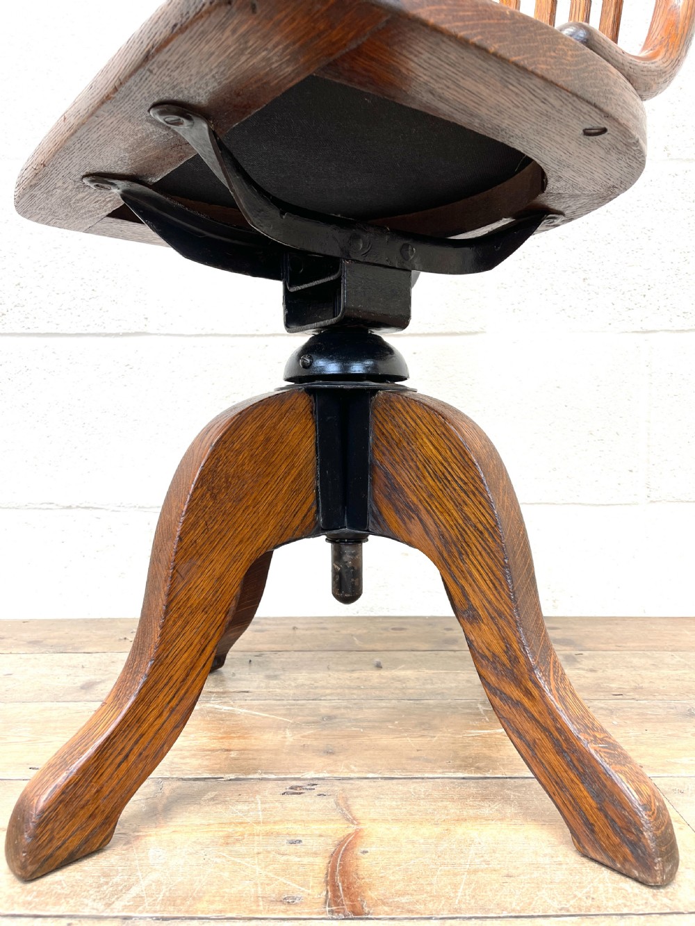 Early 20th Century Antique Oak Swivel Desk Chair View VIII