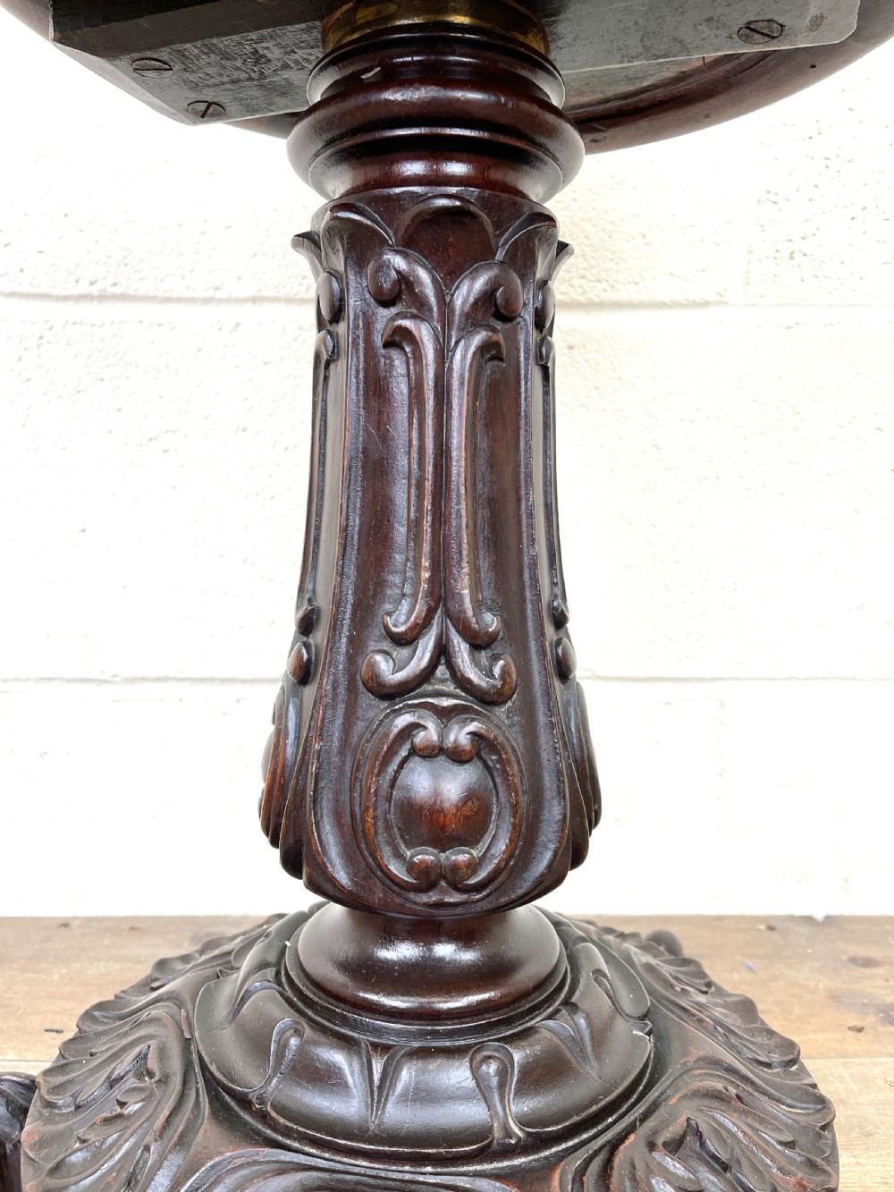 Victorian Carved Mahogany Piano Stool  View VIII