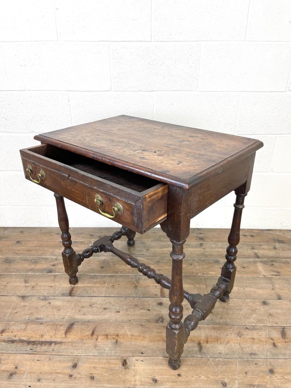 18th Century Antique Oak Side Table View IX