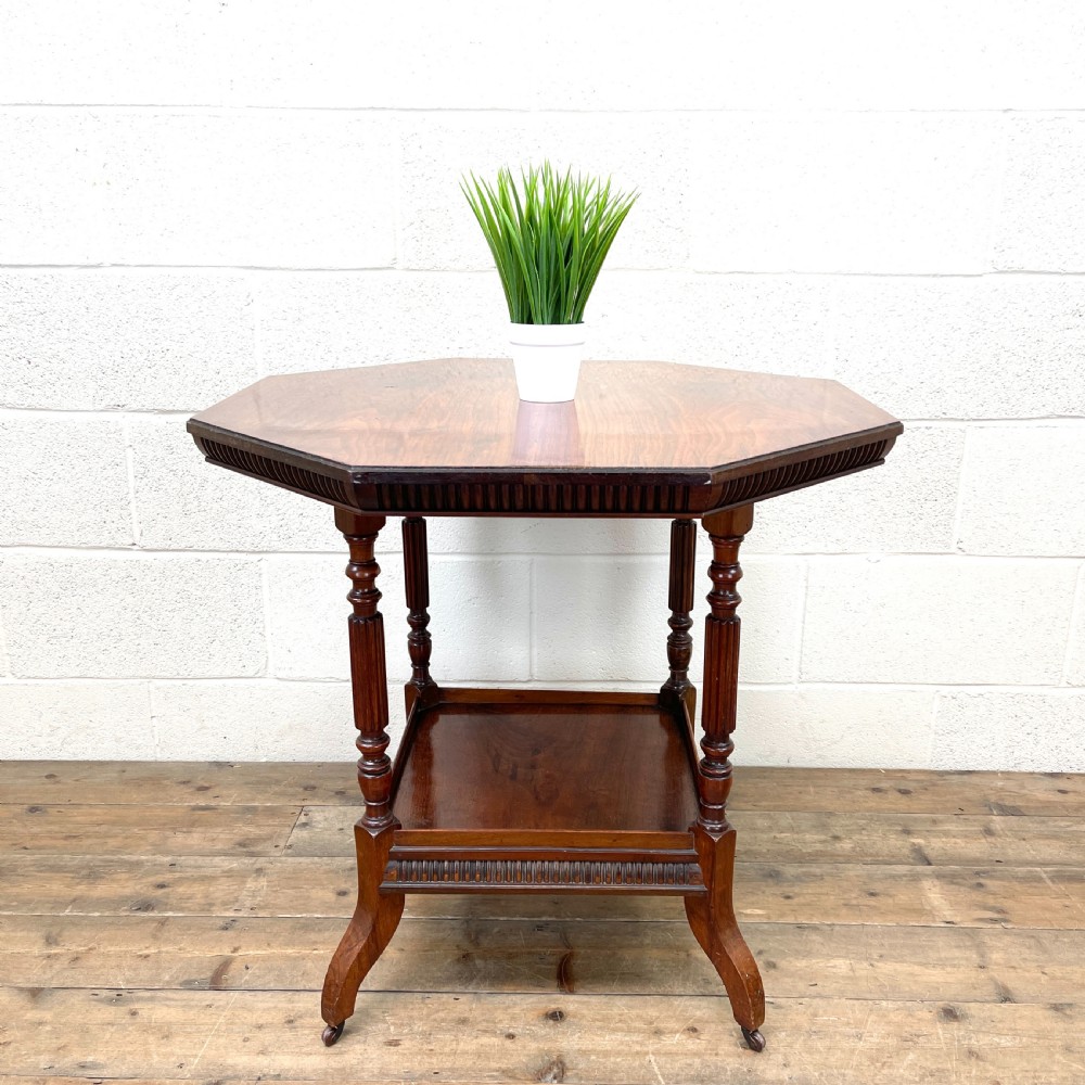 Late Victorian Walnut Octagonal Centre Table 