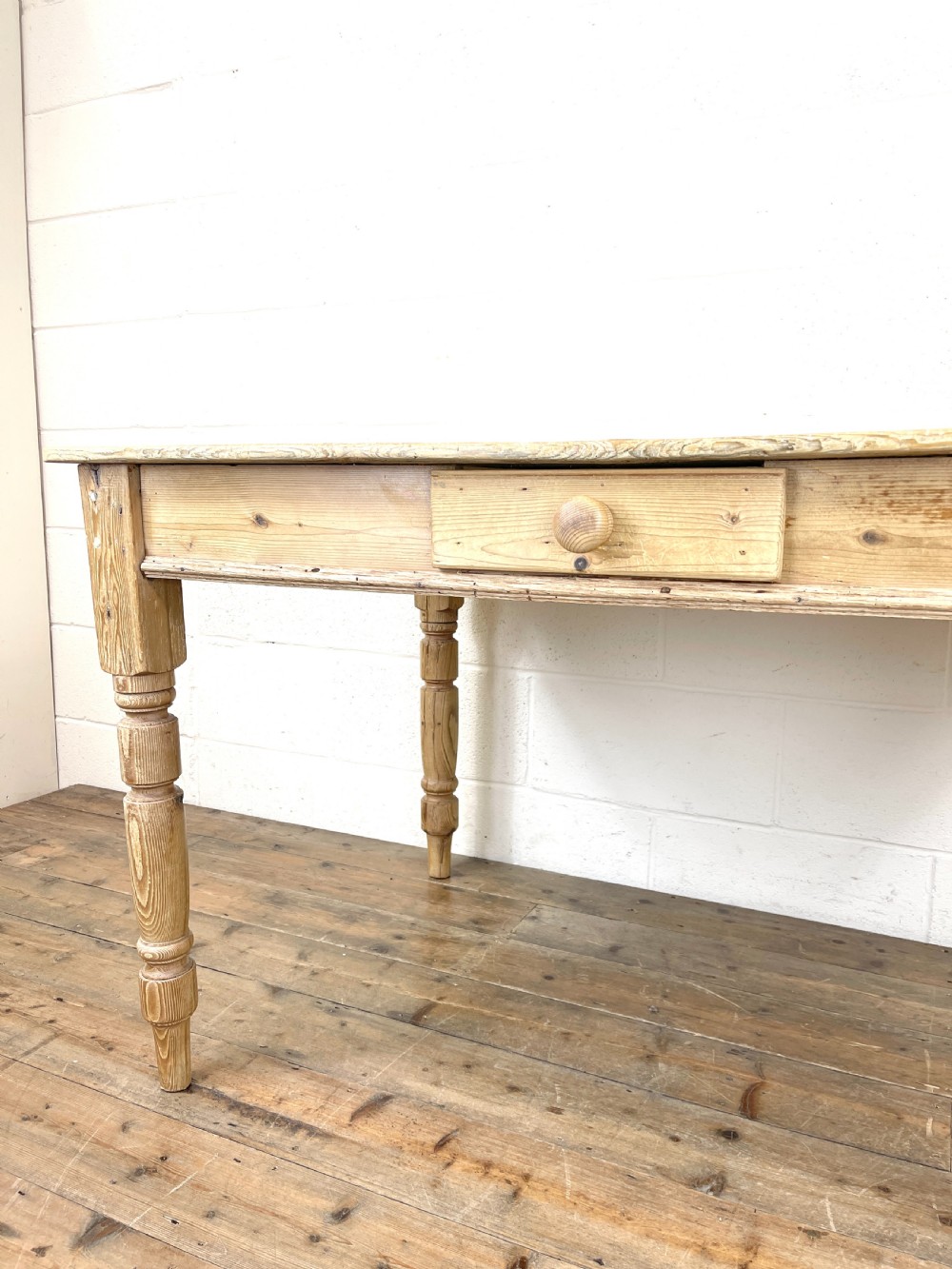 Rustic Antique Pine Farmhouse Kitchen Table View IV