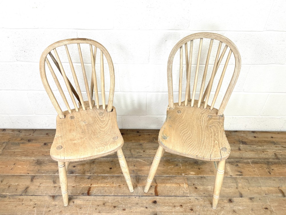 Matched Set of Six Rustic Farmhouse Kitchen Chairs View VII