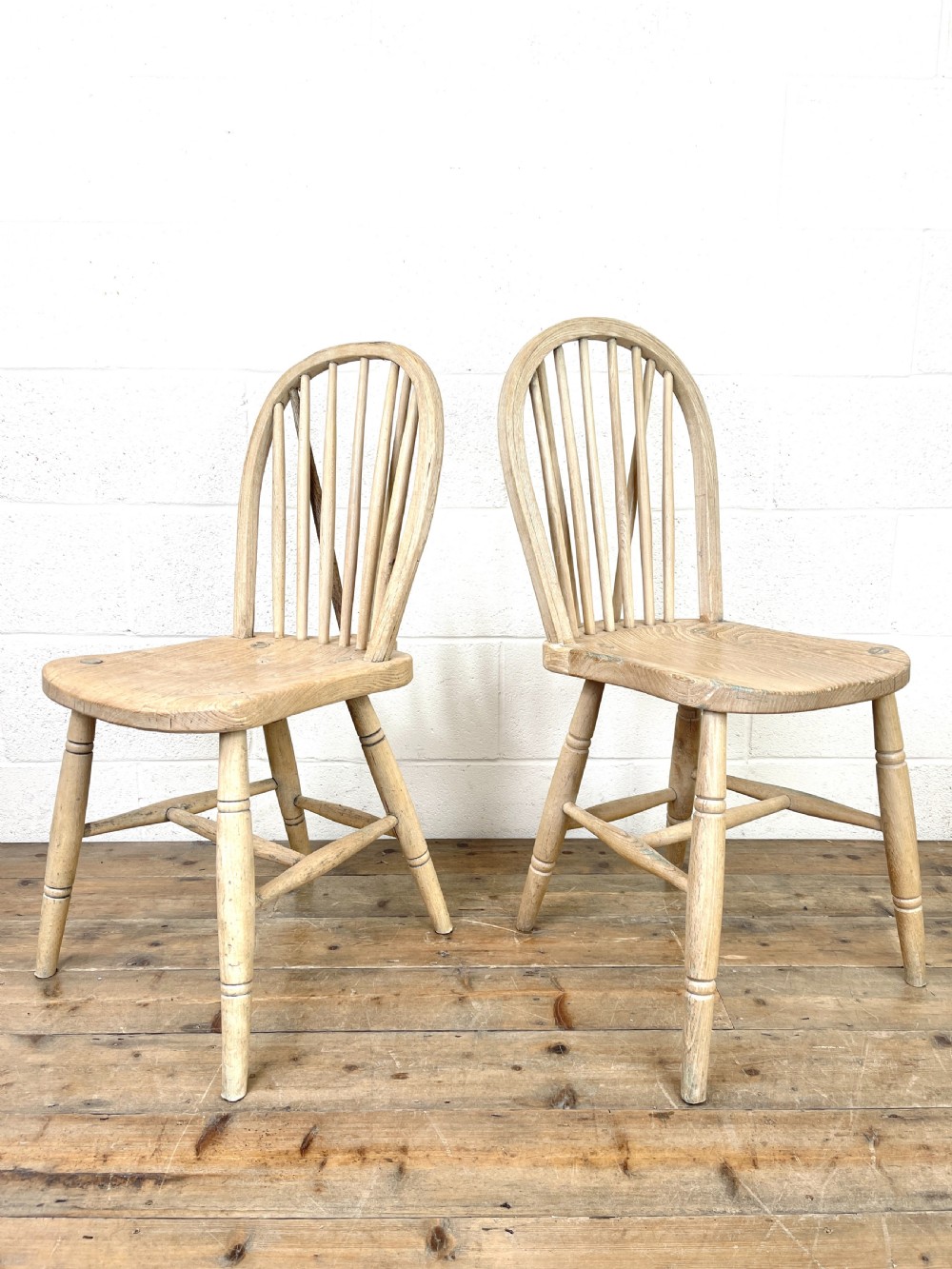 Matched Set of Six Rustic Farmhouse Kitchen Chairs View VIII