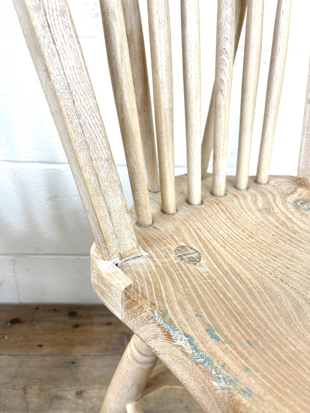Matched Set of Six Rustic Farmhouse Kitchen Chairs View IX
