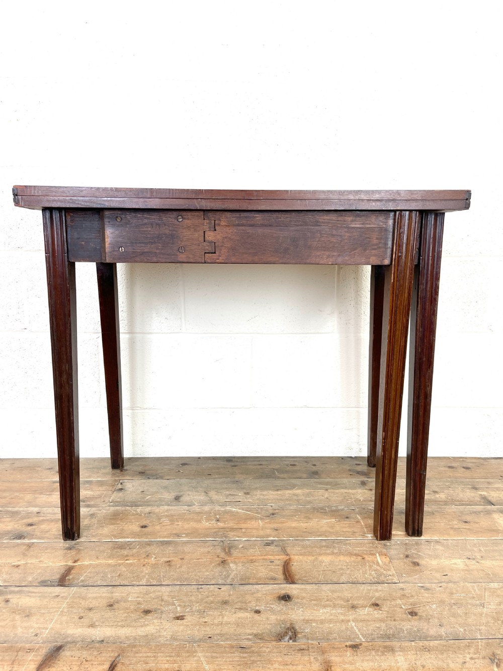 Antique Mahogany Fold Over Table View IX