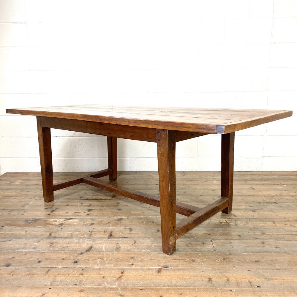 Antique Oak Farmhouse Kitchen Table 