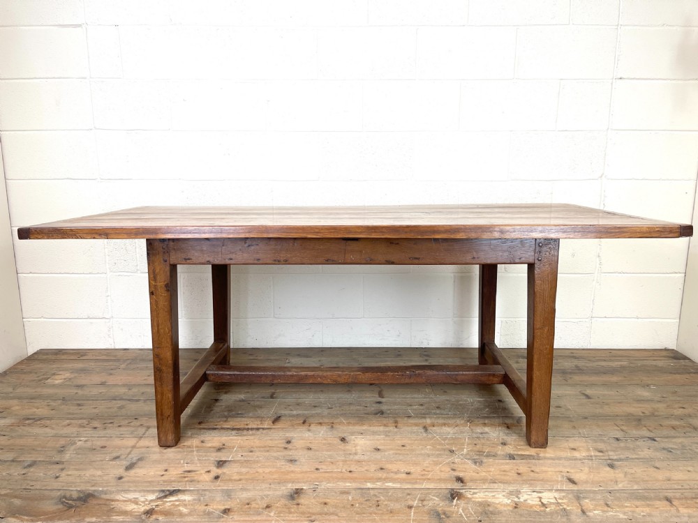 Antique Oak Farmhouse Kitchen Table  View III