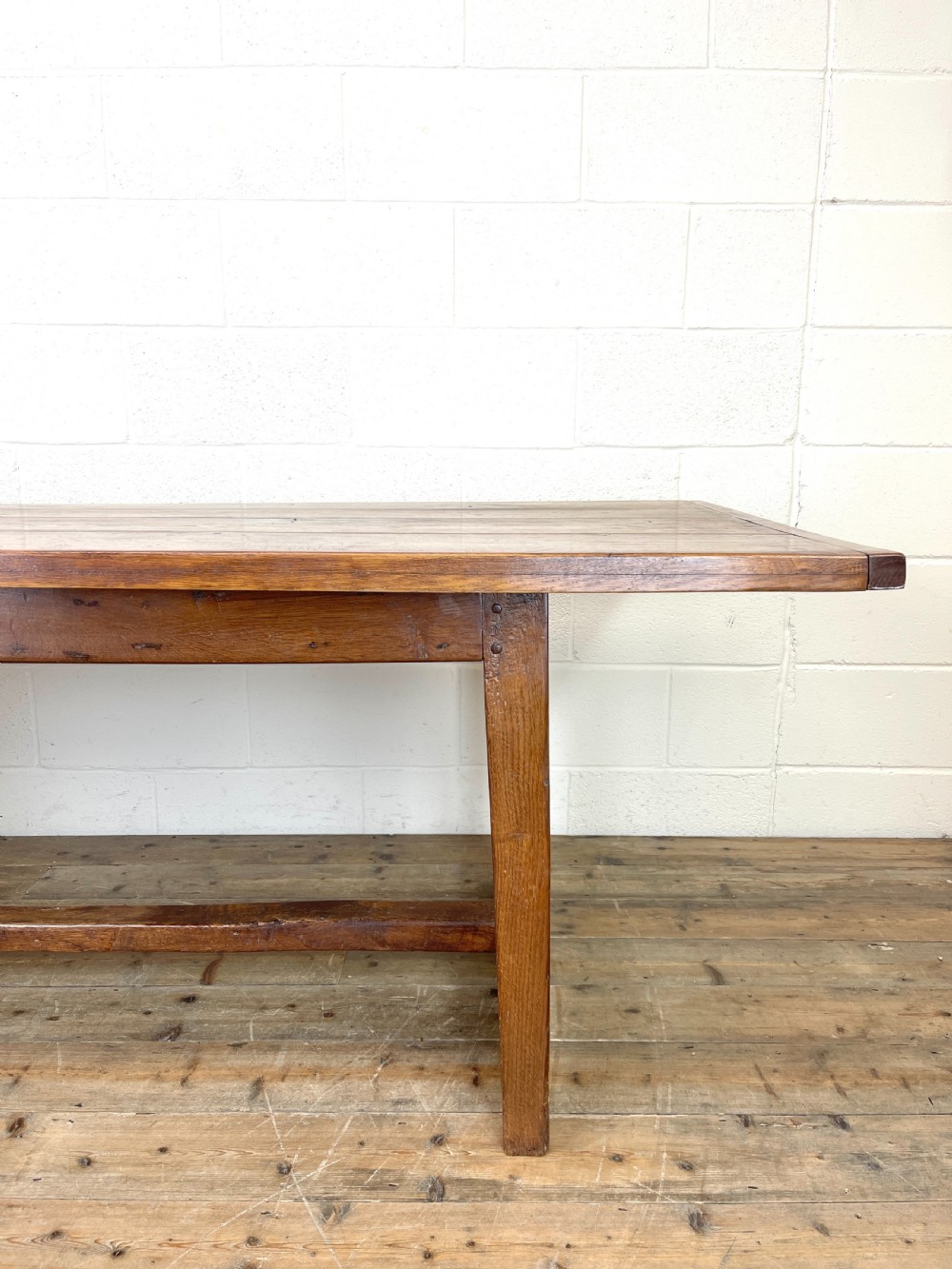 Antique Oak Farmhouse Kitchen Table  View IV