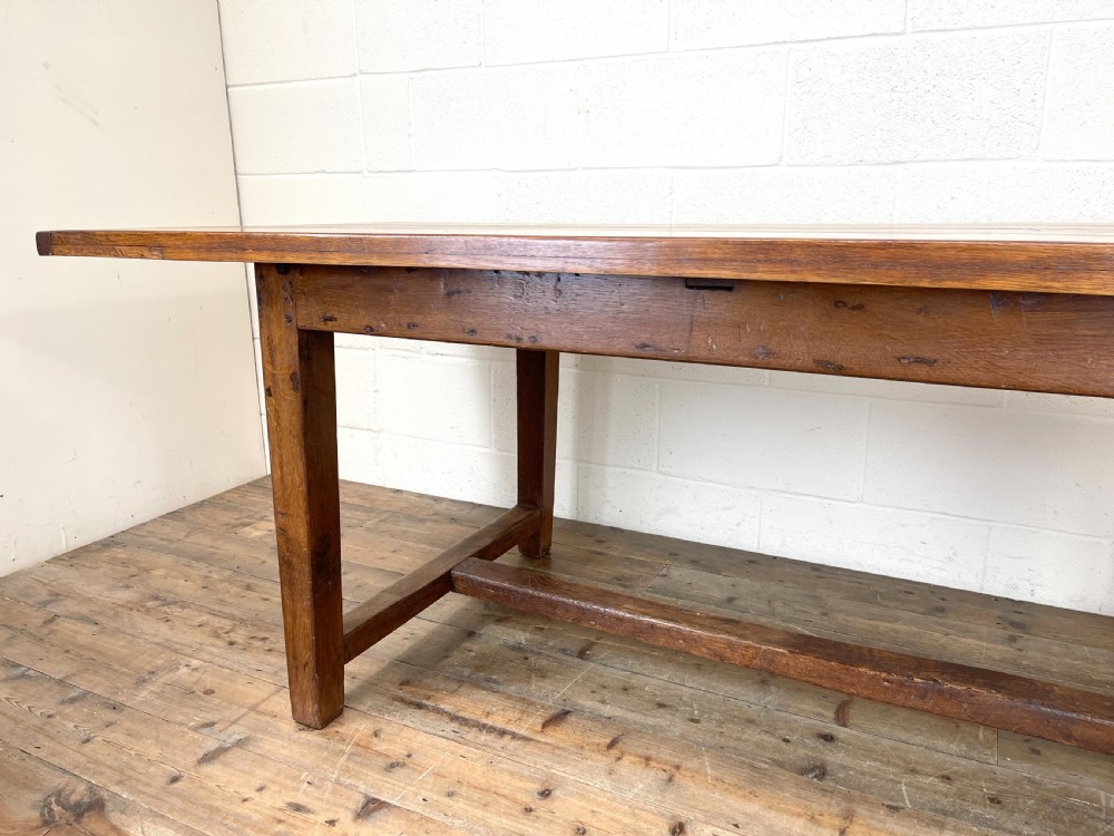 Antique Oak Farmhouse Kitchen Table  View V