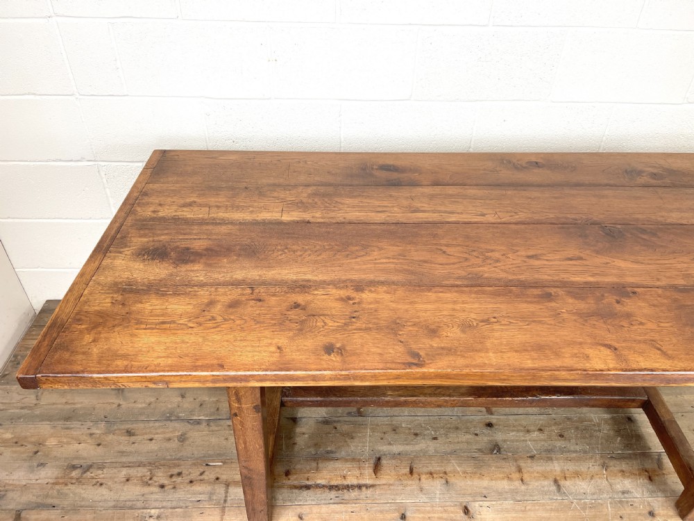 Antique Oak Farmhouse Kitchen Table  View VI