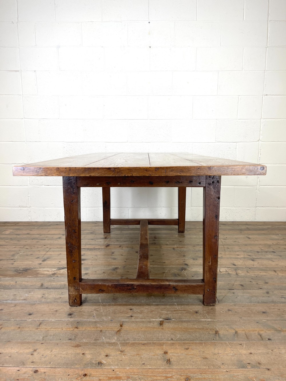 Antique Oak Farmhouse Kitchen Table  View VII