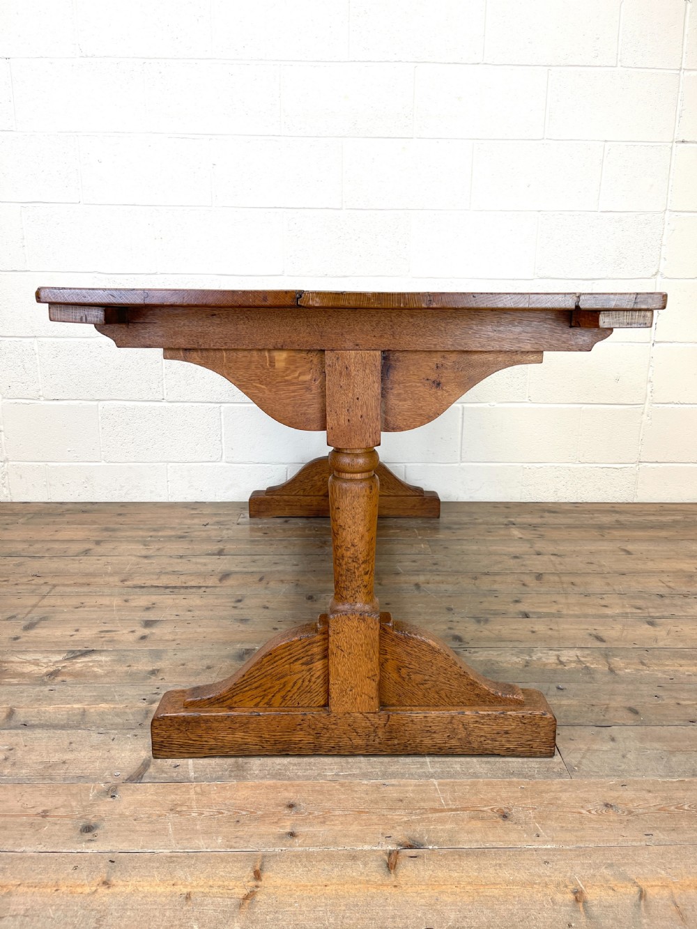 Antique Oak Refectory Table View IX