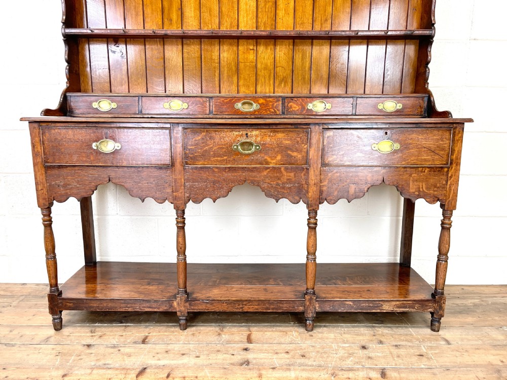 Antique Welsh Oak Pot Board Dresser View II