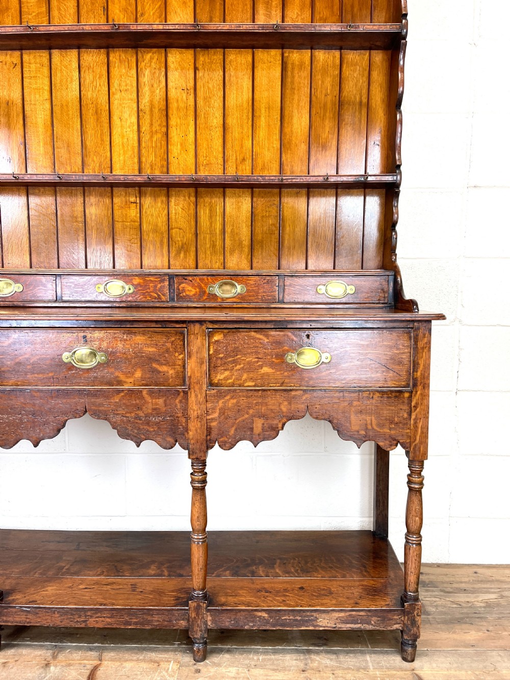 Antique Welsh Oak Pot Board Dresser View IV