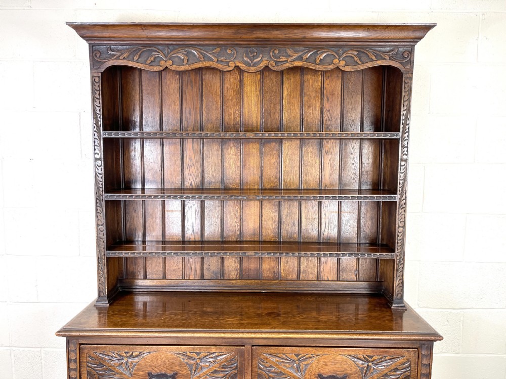 Decorative Antique Carved Oak Dresser View III