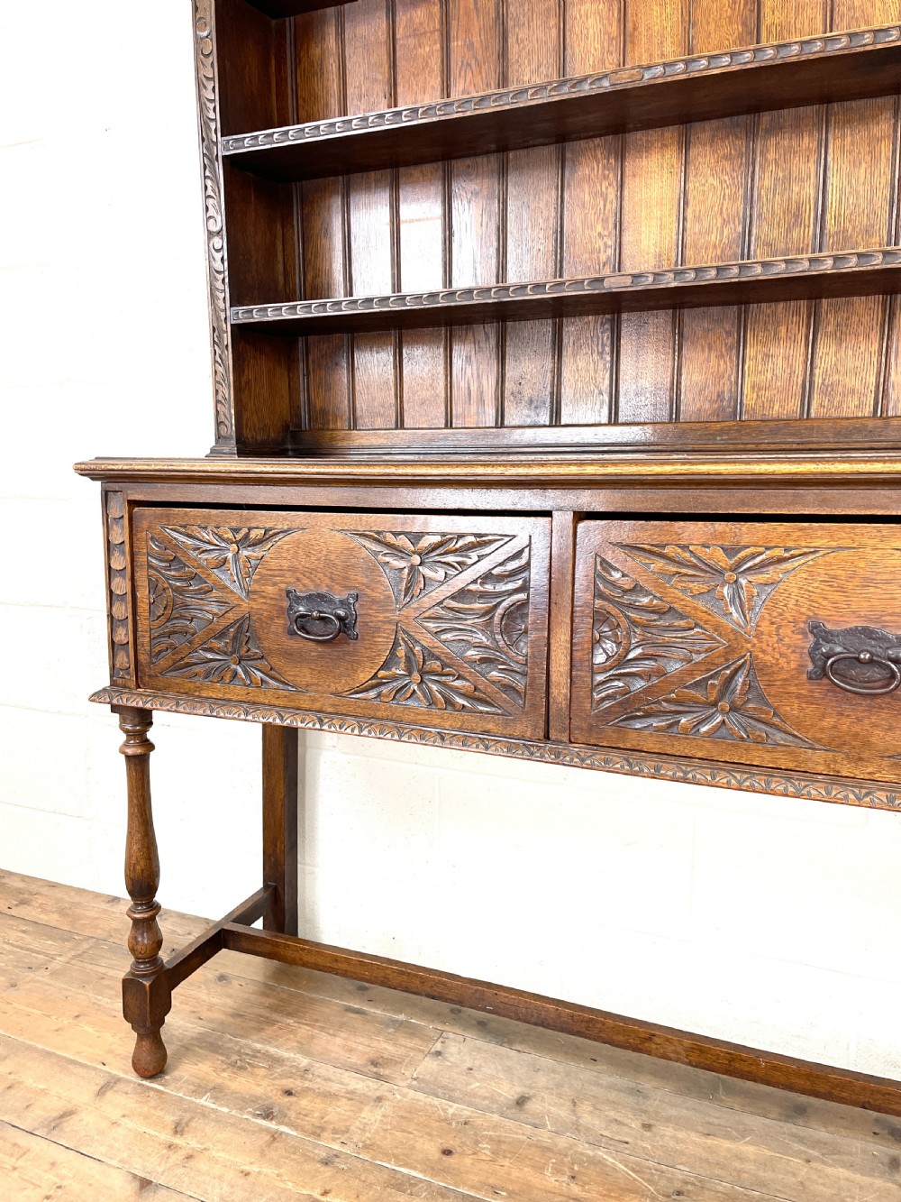 Decorative Antique Carved Oak Dresser View V