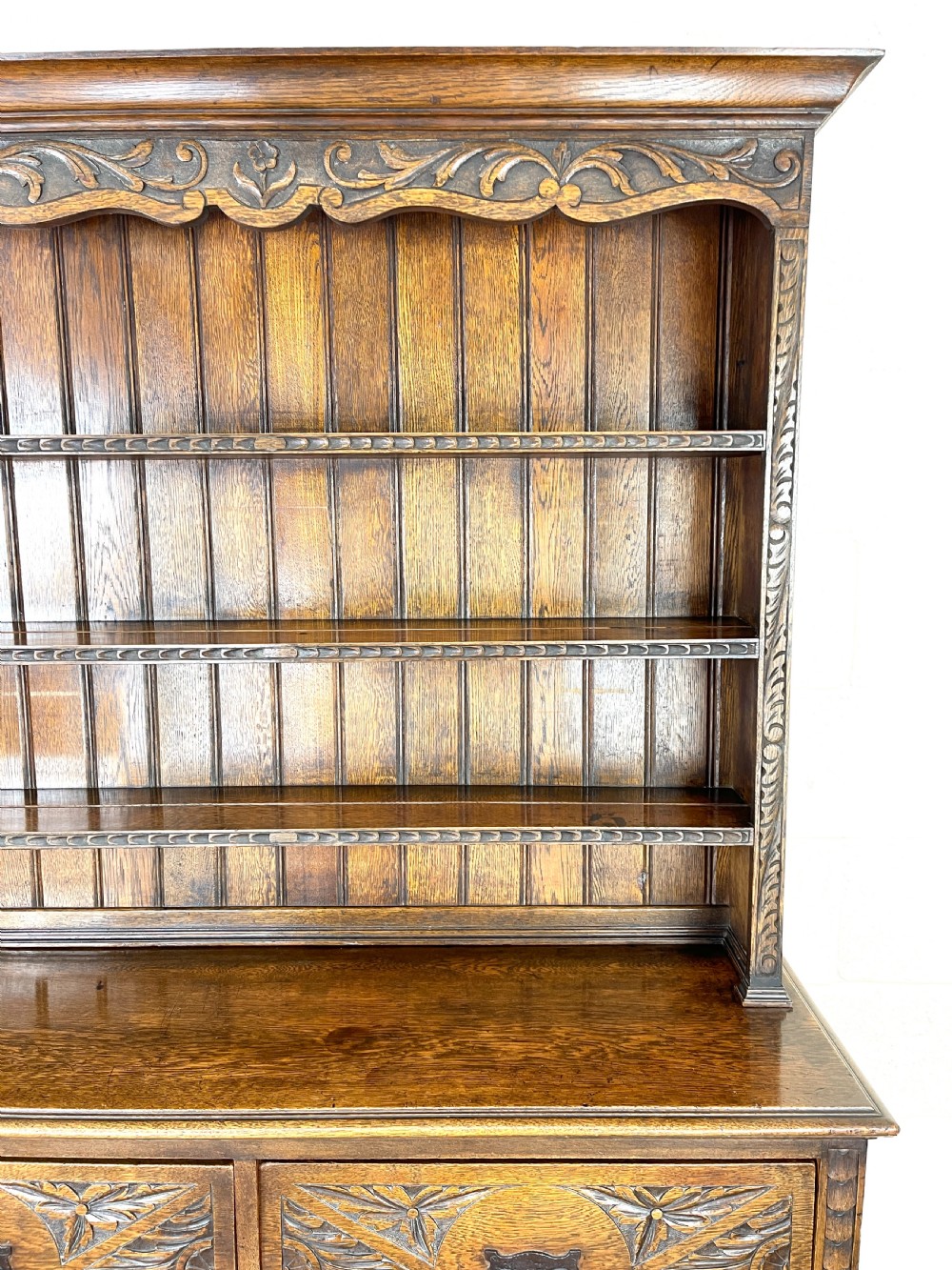 Decorative Antique Carved Oak Dresser View VI