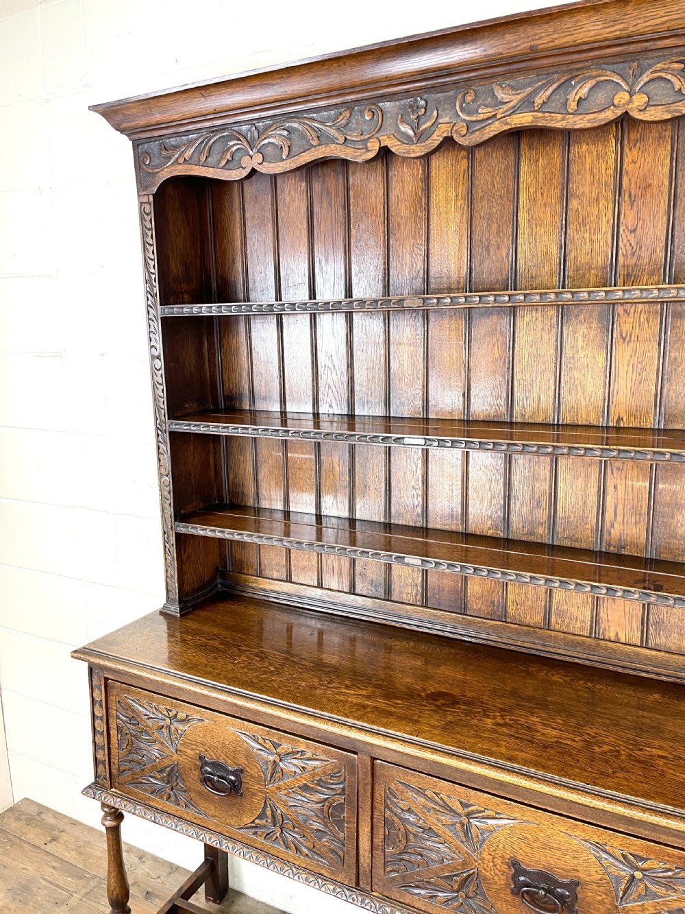 Decorative Antique Carved Oak Dresser View VII