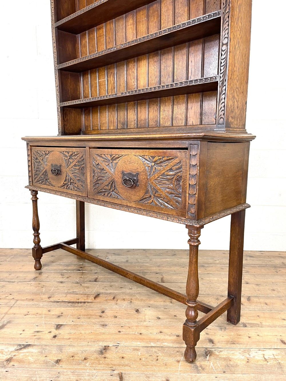 Decorative Antique Carved Oak Dresser View VIII