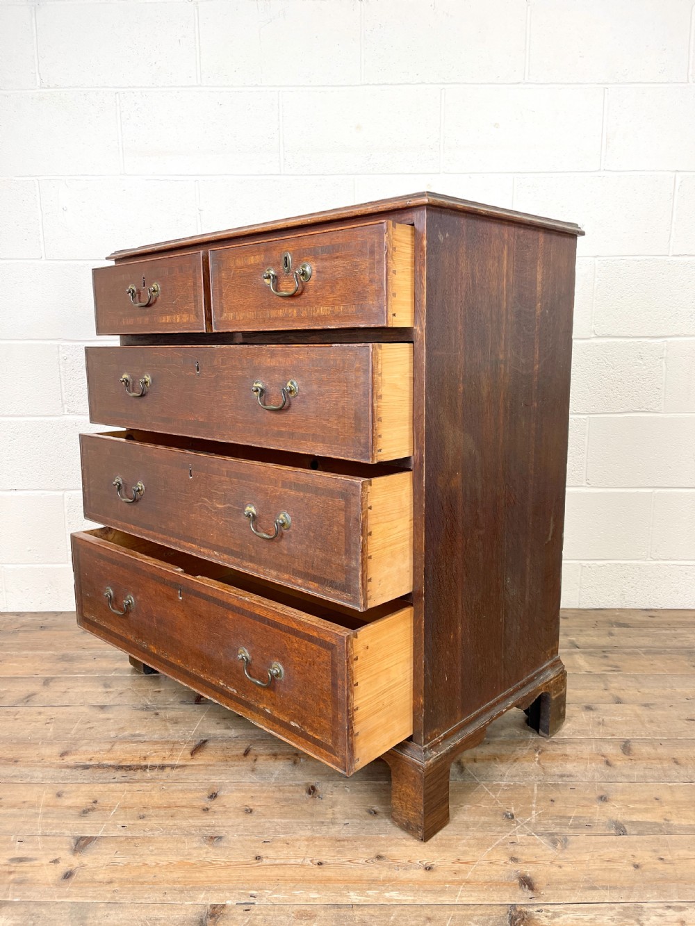 Antique Country Oak Chest of Drawers View IX