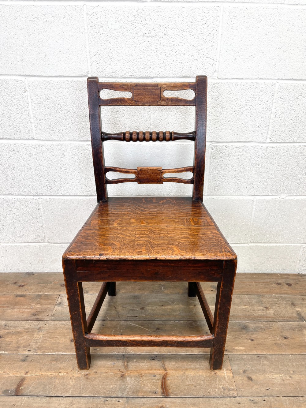 Set of Six Georgian Oak Country Chairs  View V