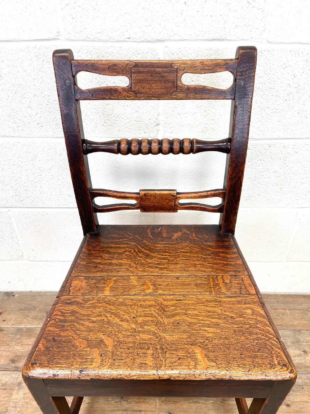 Set of Six Georgian Oak Country Chairs  View VII