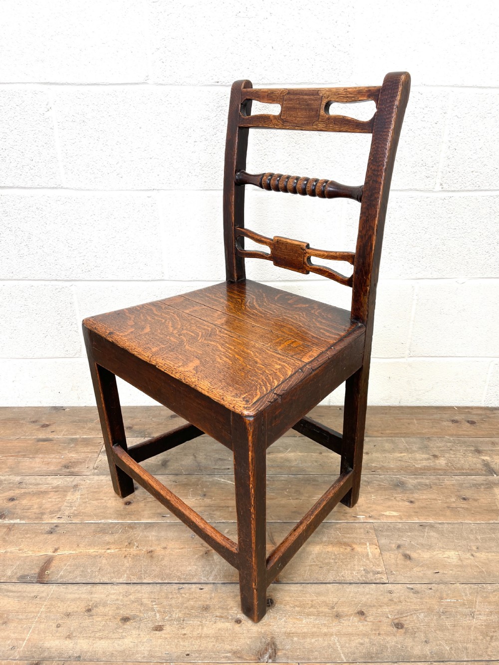 Set of Six Georgian Oak Country Chairs  View VIII