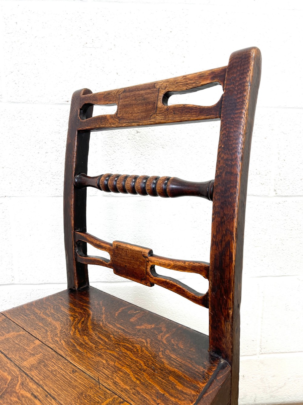 Set of Six Georgian Oak Country Chairs  View IX
