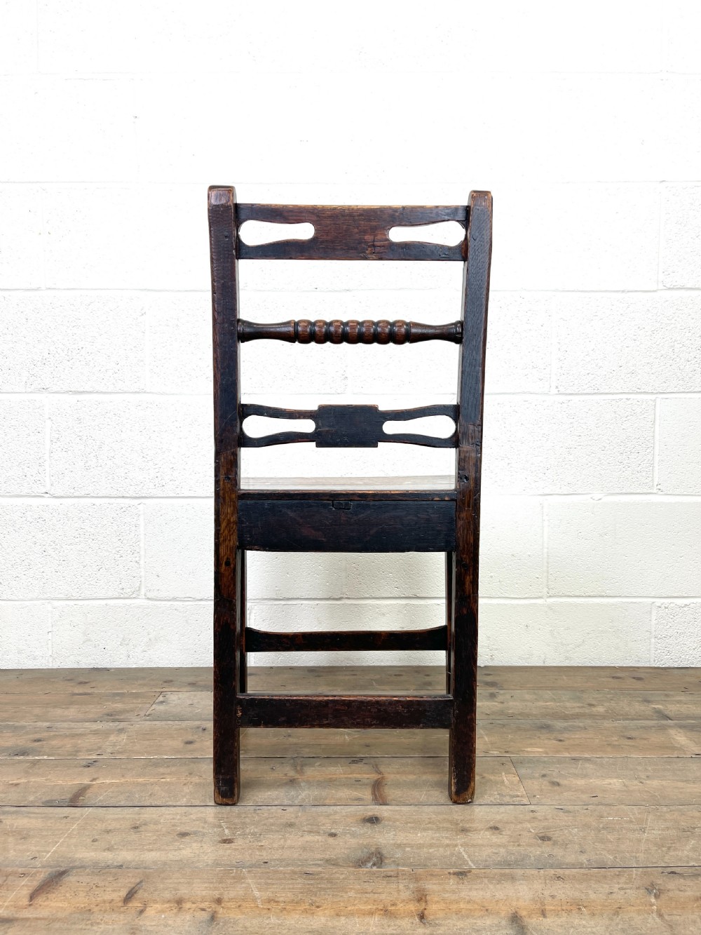 Set of Six Georgian Oak Country Chairs  View X