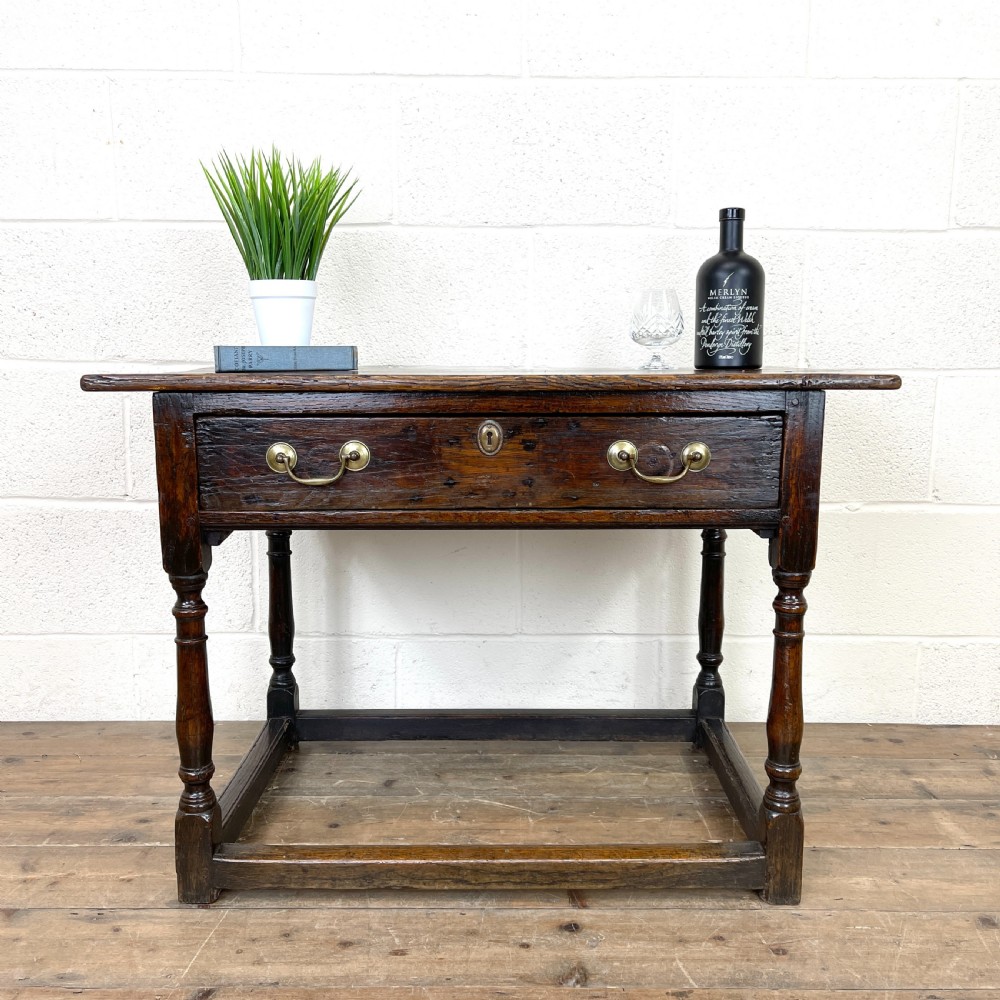 Antique Georgian Oak Side Table  View VII