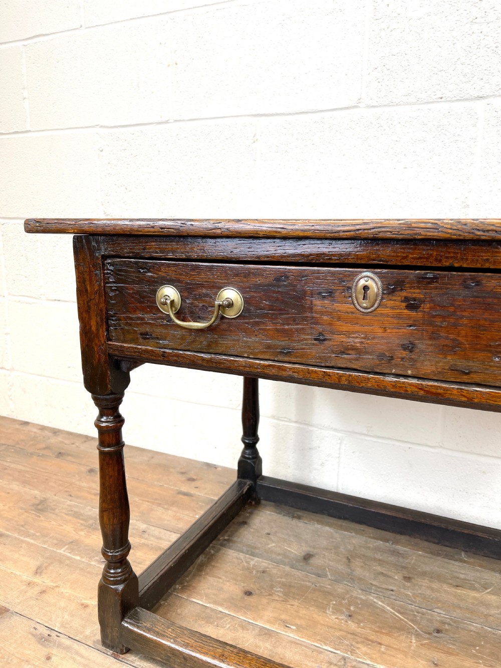 Antique Georgian Oak Side Table  View VI