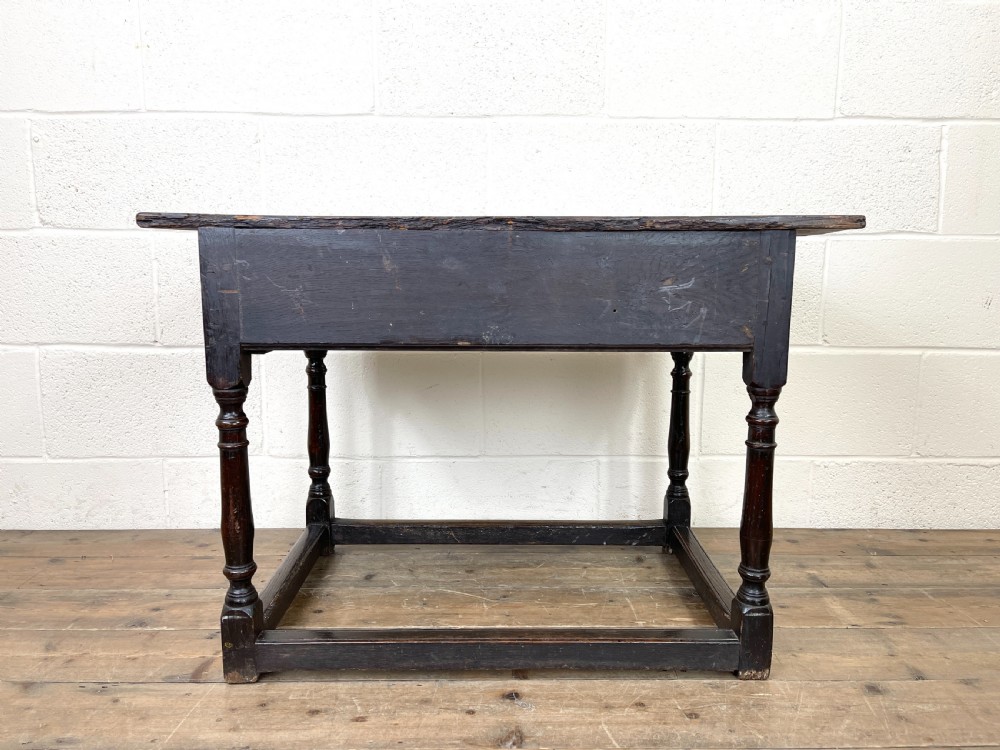 Antique Georgian Oak Side Table  View X