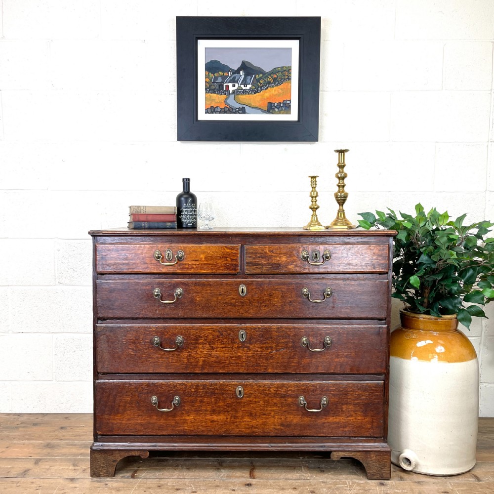 Antique Georgian Oak Chest of Drawers View II