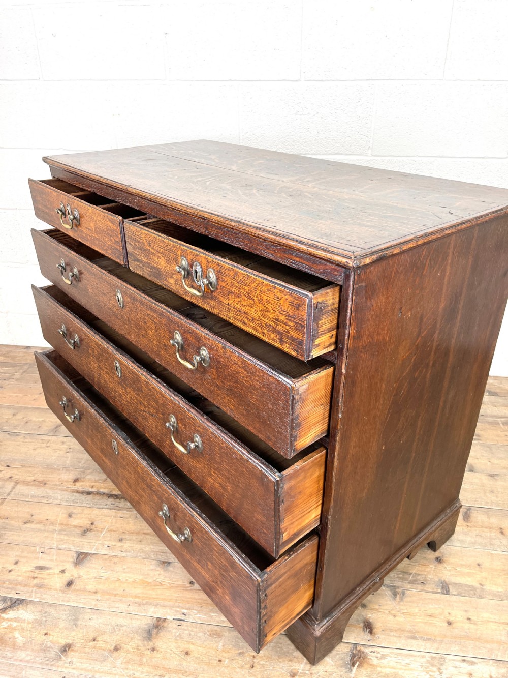 Antique Georgian Oak Chest of Drawers View IX