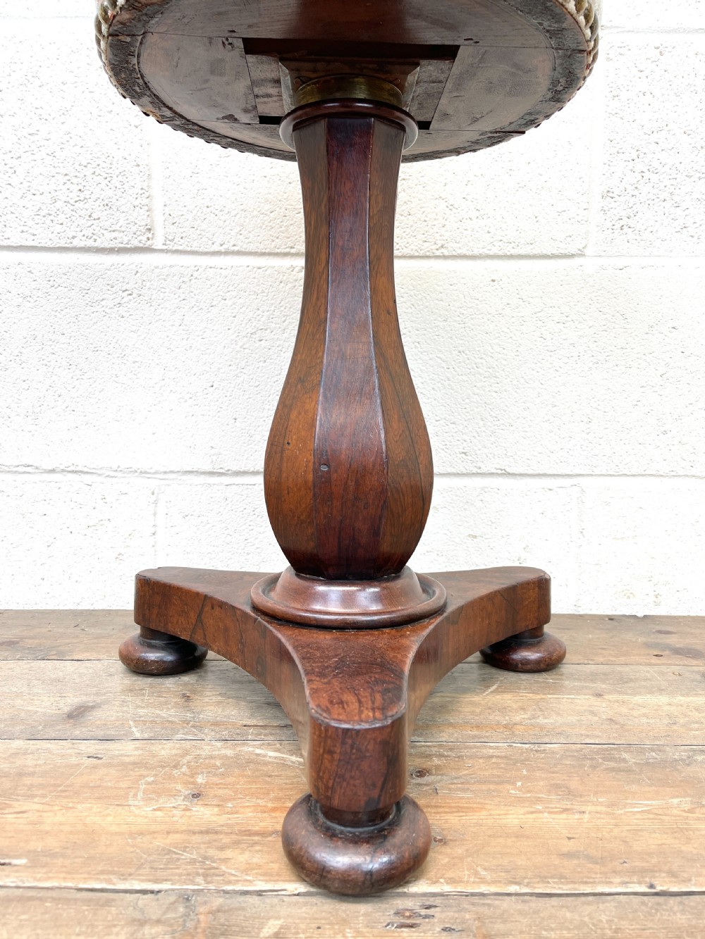 Antique Victorian Mahogany Piano Stool View VI