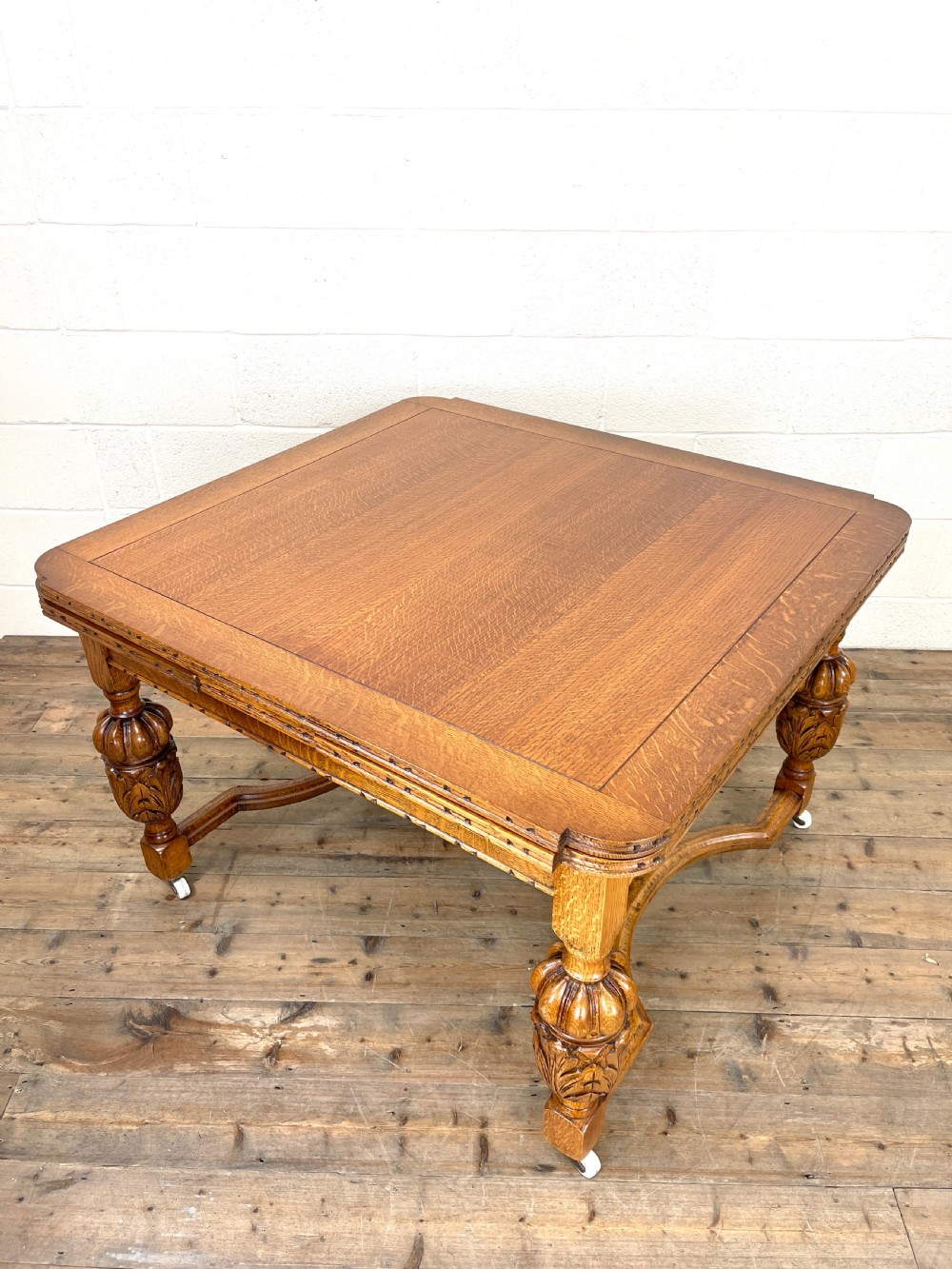 Antique Oak Draw Leaf Dining Table View X