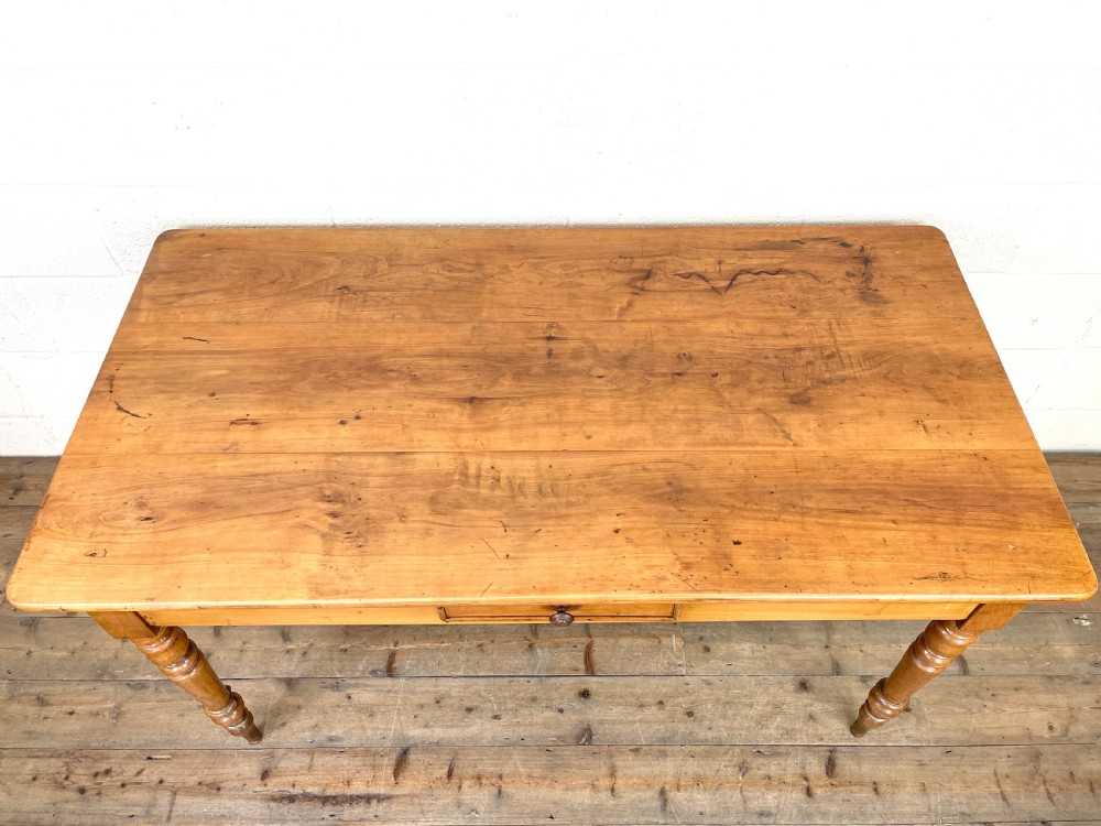 Antique Cherry Wood Farmhouse Kitchen Table View III