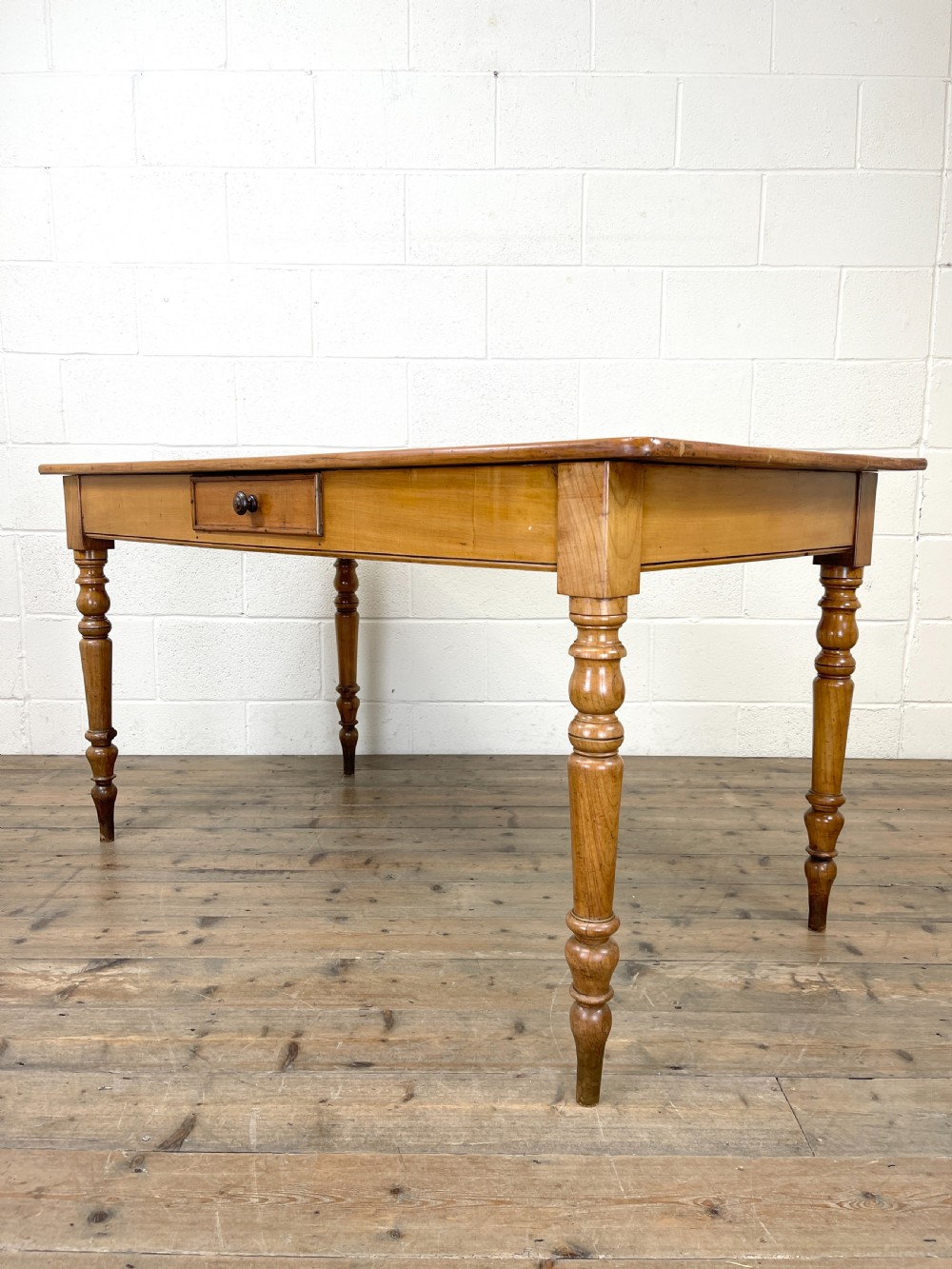 Antique Cherry Wood Farmhouse Kitchen Table View VII