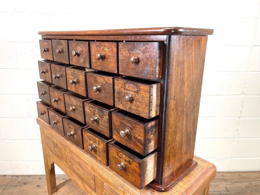 Antique Wooden Bank of Drawers  View VIII