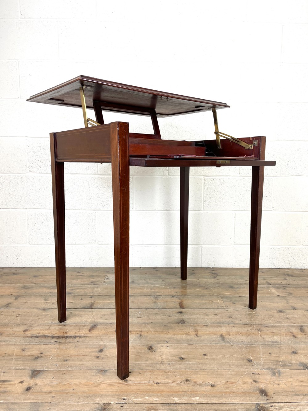 Edwardian Mahogany Metamorphic Writing Desk by ‘Edwards & Sons’  View II