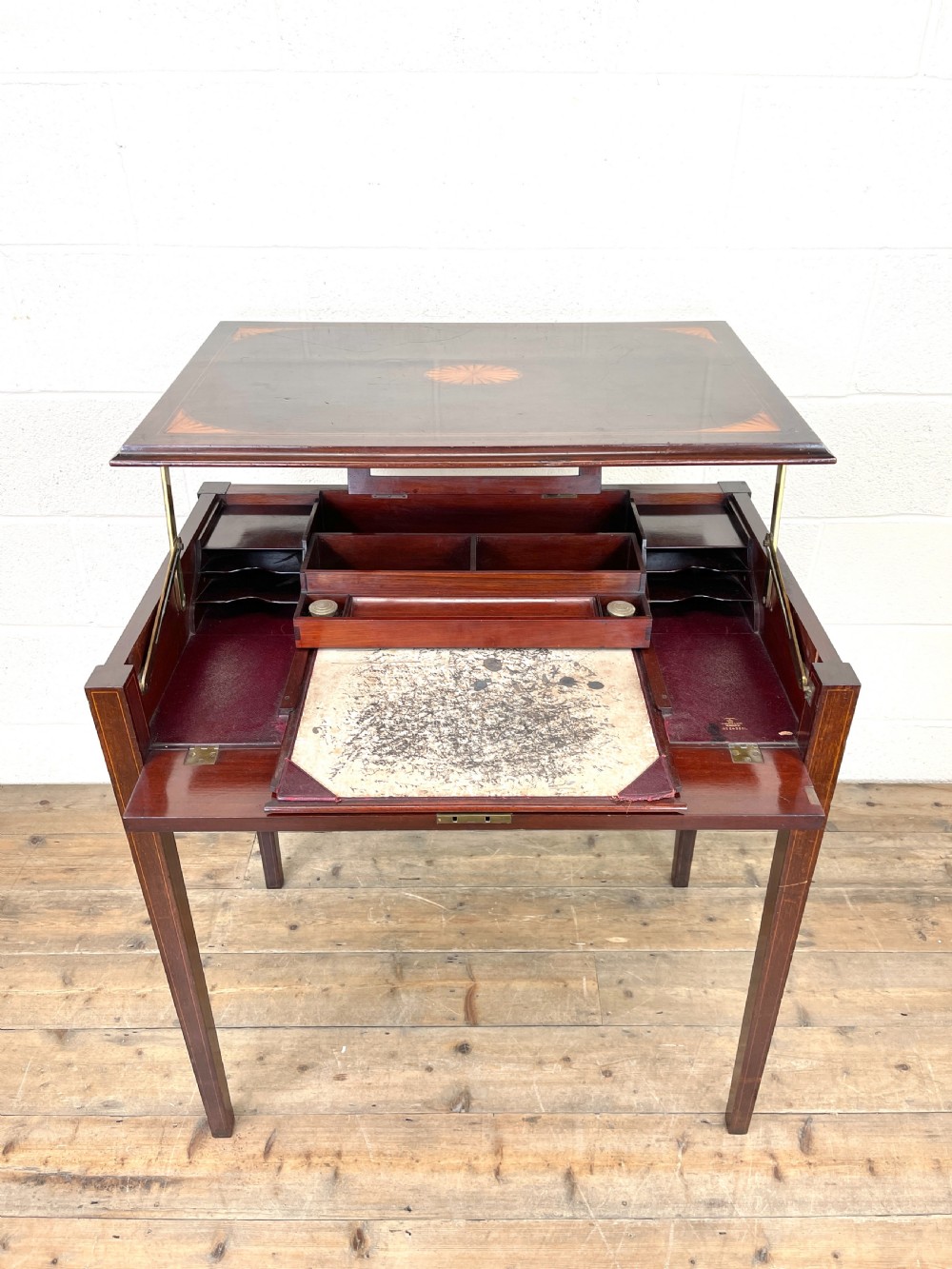 Edwardian Mahogany Metamorphic Writing Desk by ‘Edwards & Sons’  View III